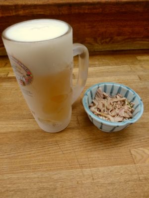 中洲　宝雲亭　　ビール