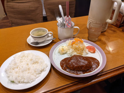 カド　門司　喫茶店　ハンバーグセット780円