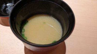 西中洲　博多鮨まつもと　秋茄子の味噌汁
