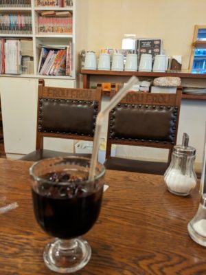 八幡　喫茶店　フルフル　アイスコーヒー