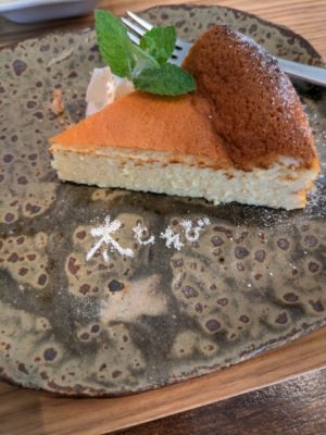 自家焙煎珈琲 木もれび　合志市　熊本　チーズケーキ