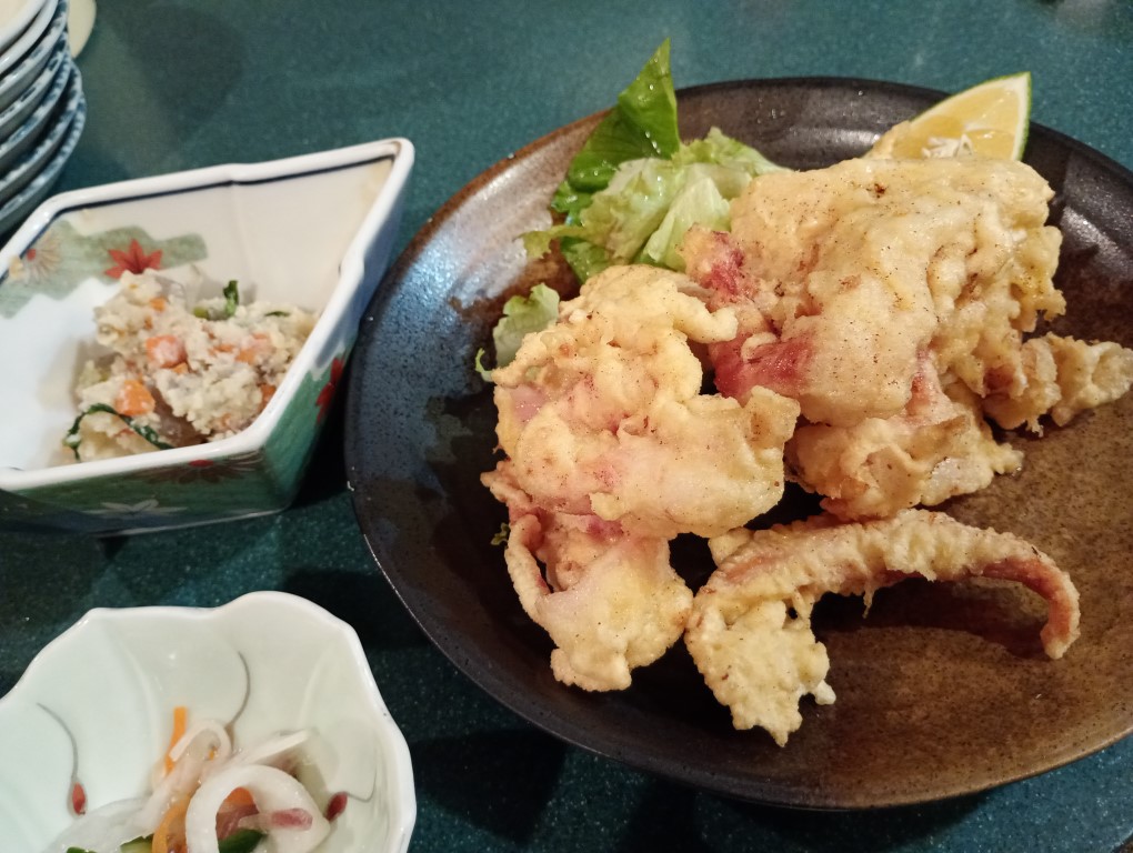 ななつの鐘 サンセルコ 渡辺通り ランチ 小鉢 鶏天