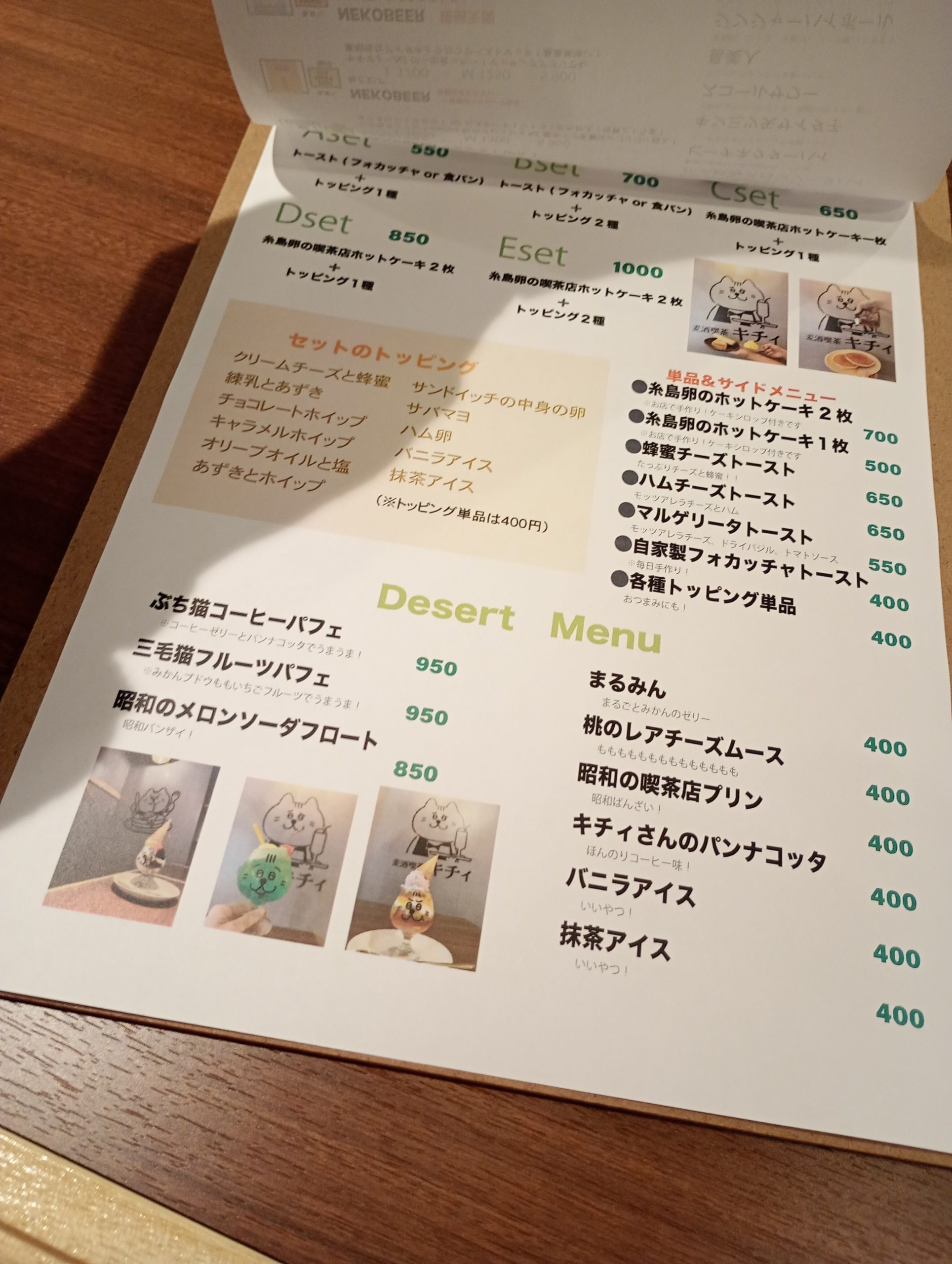 麦酒喫茶キチィ メニュー フード