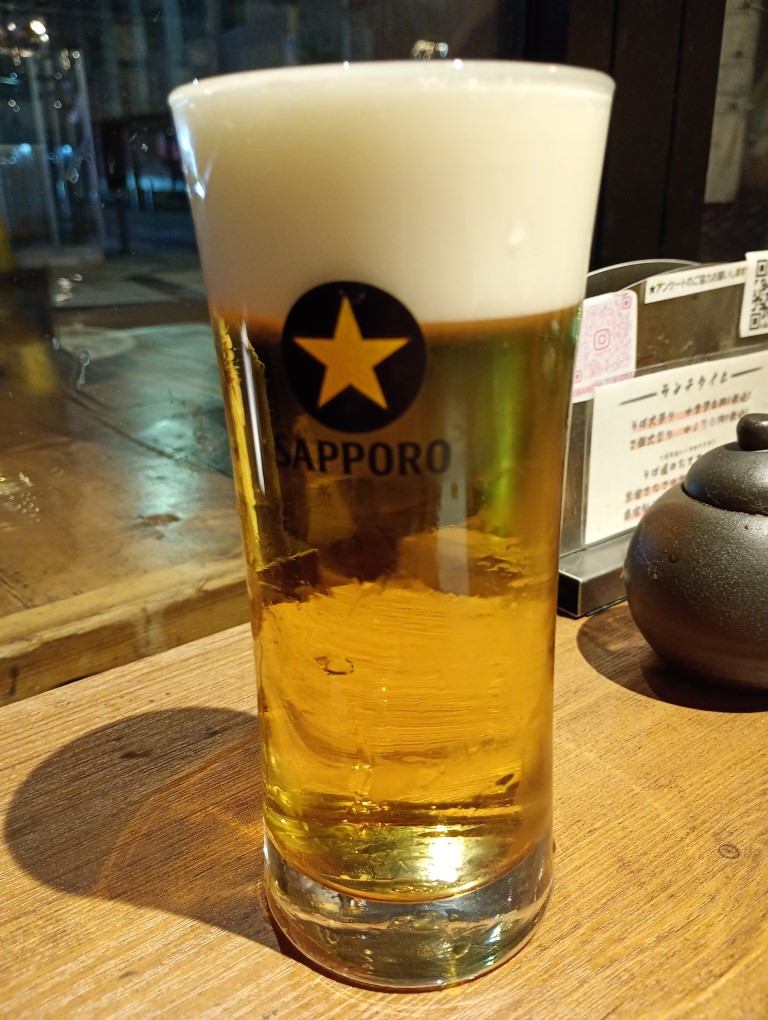 そば道 天神大名店　ビール