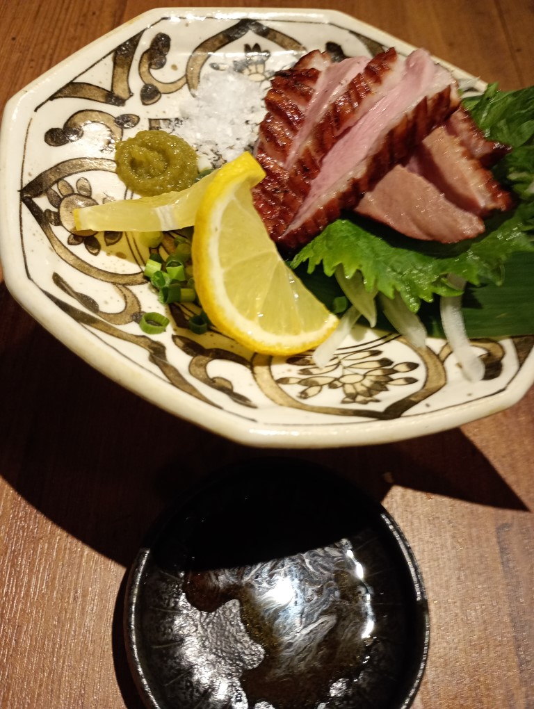 そば道 天神大名店　鴨の藁焼き