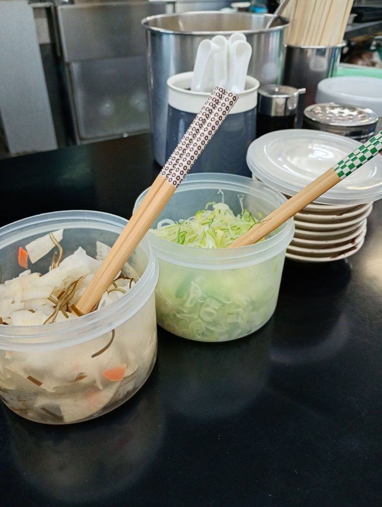 小倉　片野　めん吉　メニュー　おつけもの