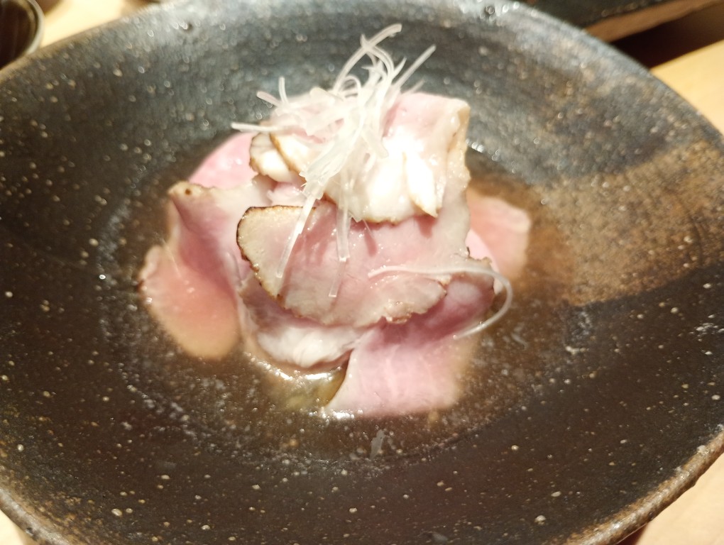 鮨ト和食 いちり 博多　豚肩ロースの炙りと焼き茄子